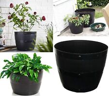 Plastic Barrel Planter Plant Tub Garden Patio Outdoor Indoor Garden Flower Pot