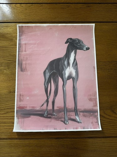 Grey whippet greyhound canvas - whippet,