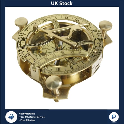Functional brass sundial - brass,