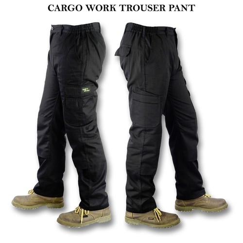 Mens black cargo combat work - mens,