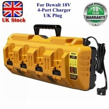 For DeWalt DCB104 18V Li-Ion XR 4 Port Fast Battery Charger Multi Voltage