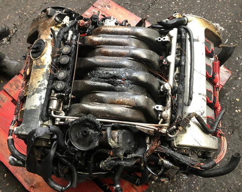 Fire damaged untested audi - fire,
