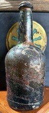 1790'S ENGLISH/DUTCH WHISKEY OR RUM MALLET BOTTLE! ORIGINAL CONDITION! 10”QUART!