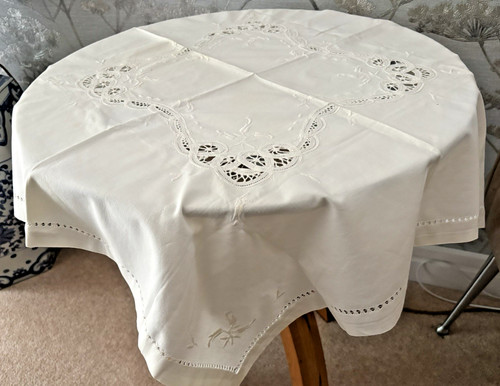 Vintage cream cotton square - vintage,