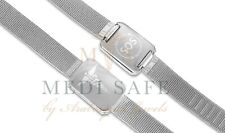 GENUINE MEDI SAFE SOS BRACELET/MEDICAL ALERT/EMERGENCY/STAINLESS STEEL TALISMAN
