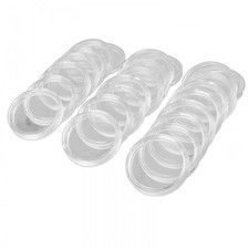 100pcs 21mm Round Clear Plastic Coin Holder Capsules  - 0551