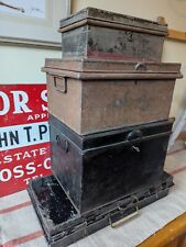 Antique Tin Storage Document Deed Boxes~Office~Metal~Storage~Display~Job Lot~