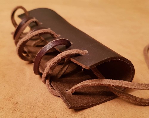 Leather axe handle - leather,