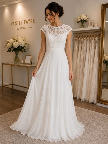 Monsoon ivory chiffon lace - chiffon, &
