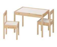 IKEA LATT Children's Table with 2 chairs, White/Pine- top brand top seller