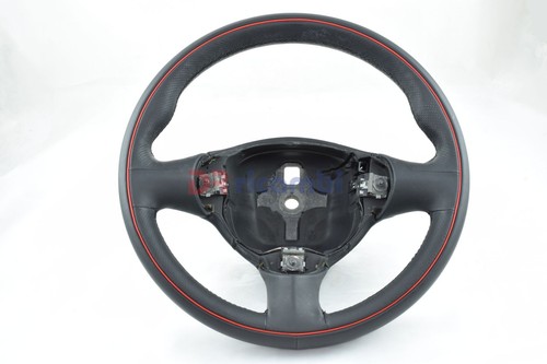 Black leather steering - black, wheel