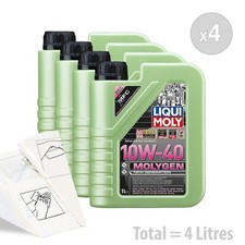 Liqui Moly MOLYGEN 10w-40 Car Engine Oil Service Kit / Pack 4 LITRES 4L