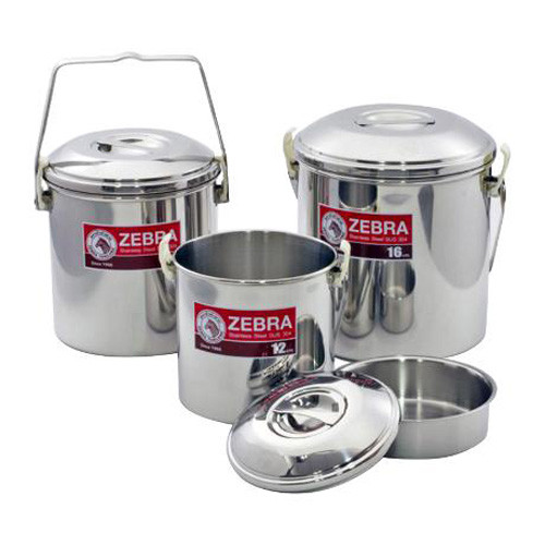 Zebra stainless steel billy - stainless,