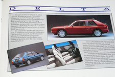 LANCIA RANGE BROCHURE 1986/87 (Y10 DELTA HF TURBO PRISMA THEMA) ENGLISH TEXT VGC