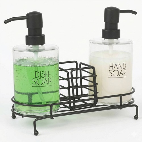 3pc glass dish hand soap - 3pc,