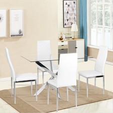 Dining Set Rectangle Glass