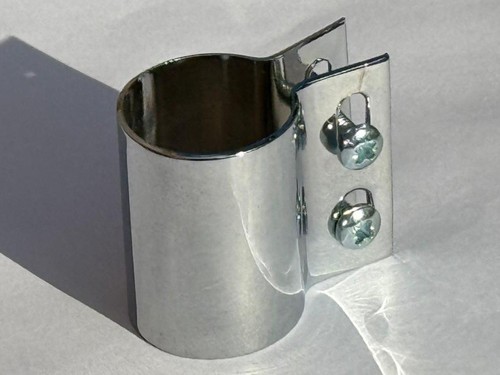 Badge bar clip chrome - 1",
