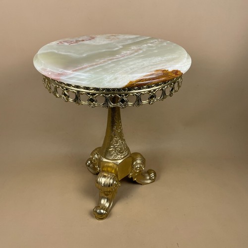 Marble table gold base - marble,