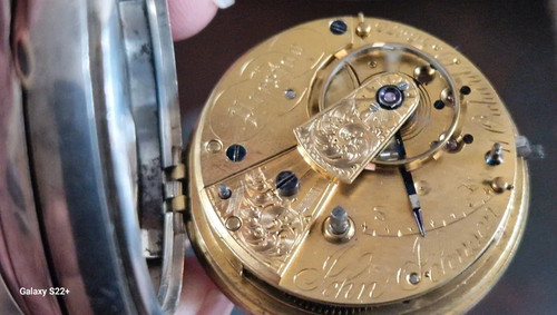 Antique silver cased fusee - cased,