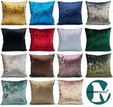 crushed velvet cushion cover or cushions Large Plain  21x21" or 17x17" 23"x23"