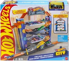 Hot Wheels Garage City Stunt Play Set Elevator to Upper Levels GNL70 NEW