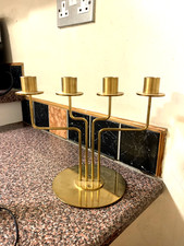 Ikea Parlband Candelabra Brass Candle Stick Holder Gold Retro Metal 4 Arm 1999