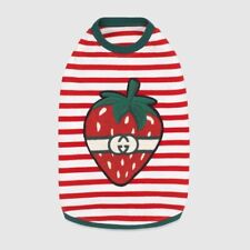 Gucci Dog Shirt Jersey Top Strawberry S 28 X 22 cm new