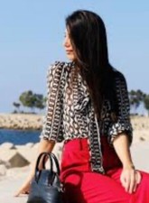 Worn once Chain Print ZARA Chiffon Pussy Bow Tie Neck Top Blouse S 8/10