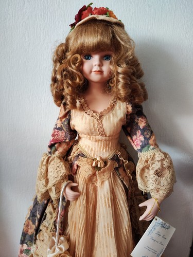 Vintage porcelain doll lady - vintage,