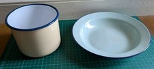 Two Vintage Enamel Bowls