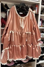 sissy heavy satin dress  hand