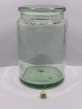 Old aqua glass rolled top jam