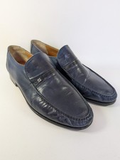 Stemar Blue Leather Shoes