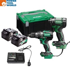 HIKOKI KC18DCJAZ 18v Twin Pack DV18DC Combi Drill & WH18DC Impact Driver Inc ...