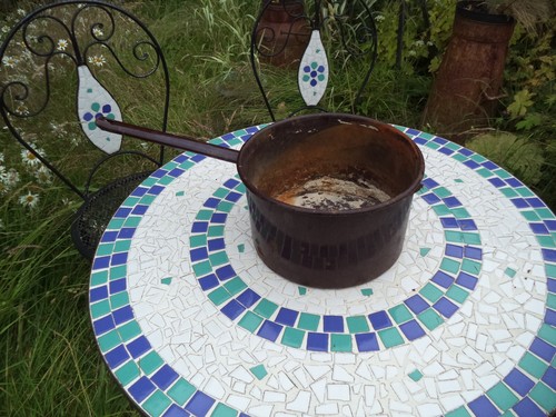 Antique enameled pan for - antique,