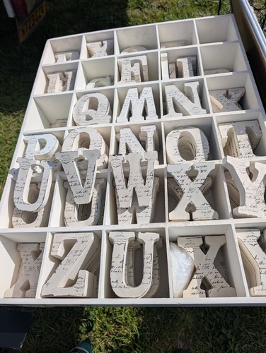 Solid wooden alphabet - solid, letters/