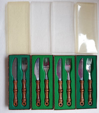 4 VINTAGE BOXED STEAK KNIFE &