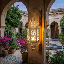 Luxury metal hollow lantern - metal,