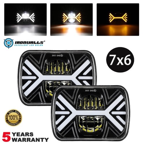 Pair 5x7 7x6 led headlight - 5x7"/7x6'',