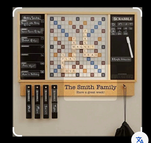 Scrabble message center - message,
