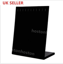 Black/ Grey Velvet Necklace Pendant Chain Jewellery Display Stand Board Holder 