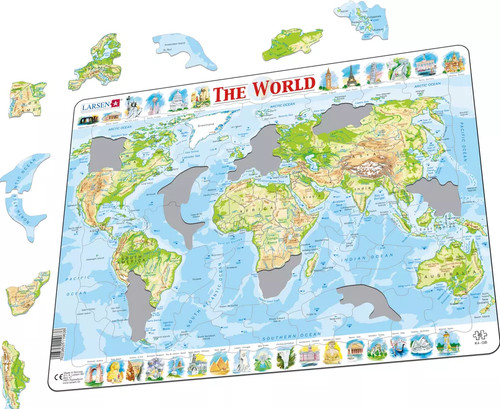 Physical map the - of, world