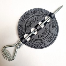 Cast Iron Damper to fit 5" Flue Pipe Heat Control Multifuel Wood Burner Stoves