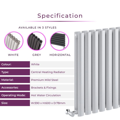 White horizontal designer - white,