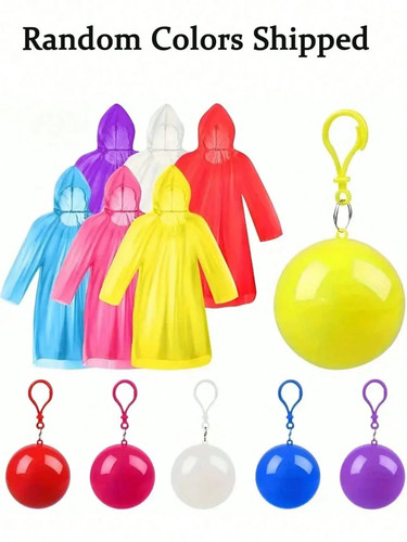 Portable rain poncho - portable, ball