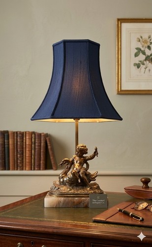 Cherub lamp with - lamp, base
