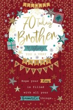 70th Birthday Card Brother -