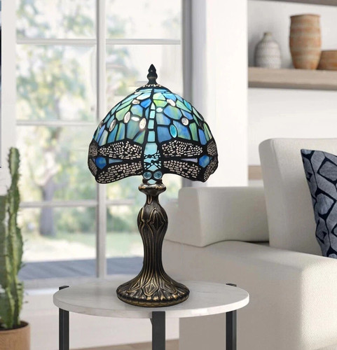 Tiffany style table lamp art - lamp,