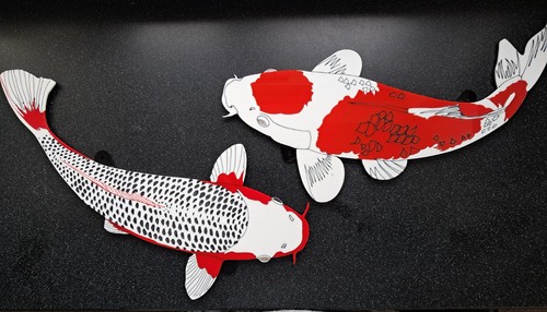 Japanese koi cut - out's,
