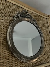 Vintage Heavy Metal (pewter?) Wall Hanging Vintage Mirror